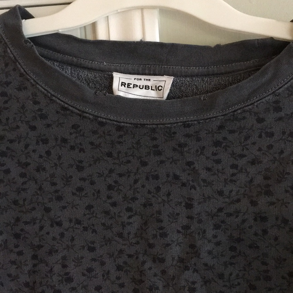 For The Republic Floral Gray and Navy Sweatshirt!